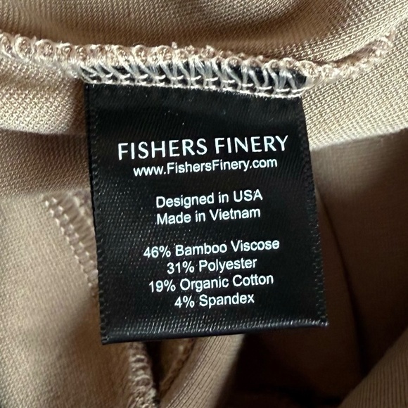 Fishers Finery Ponte Knit A-Line Tan Skirt with Pockets Sz XS - Picture 7 of 9